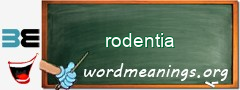 WordMeaning blackboard for rodentia